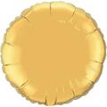 Mayflower Distributing 18 in. Metlc Gold Round Flat Foil Balloon, 5PK 17214